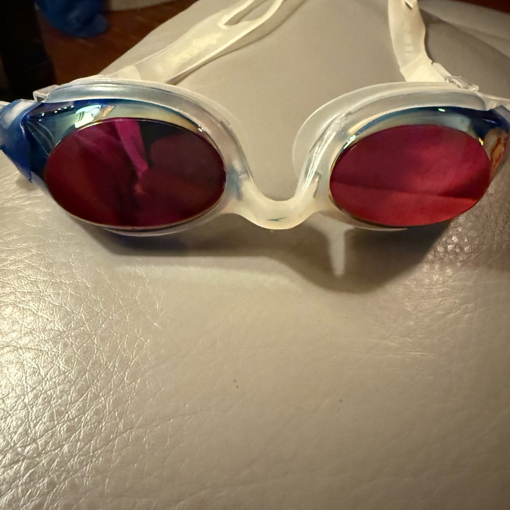 Red and Blue Swim Goggles by Speedo